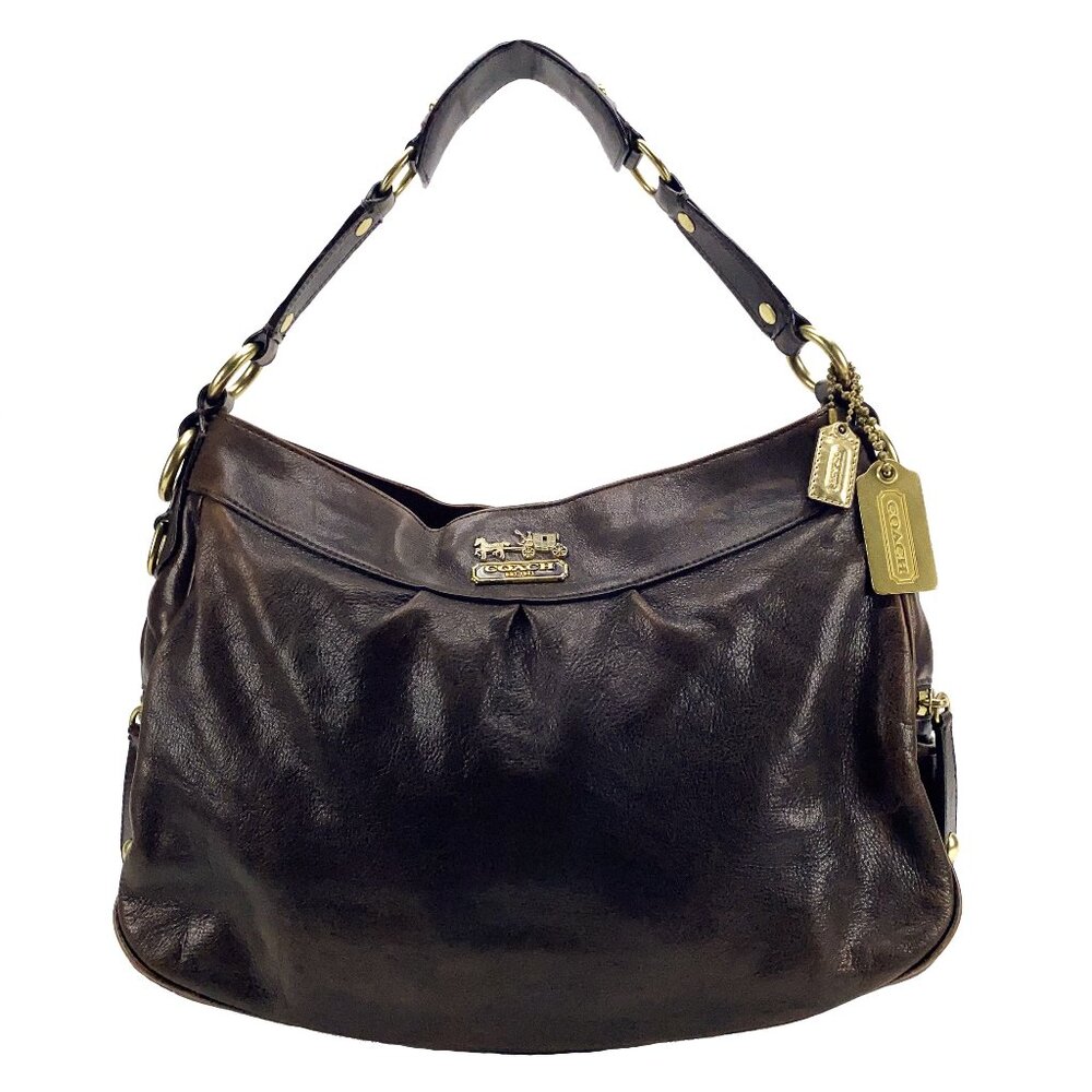 COACH Madison Brown Shimmery Leather Hobo/Shoulder Bag - H0868-13250P